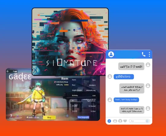 Glitch text generator