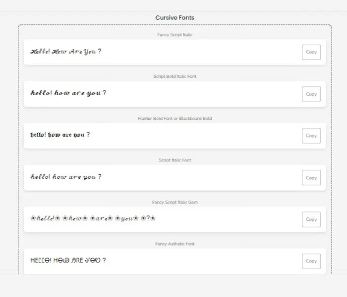 Cursive Font 4 select font